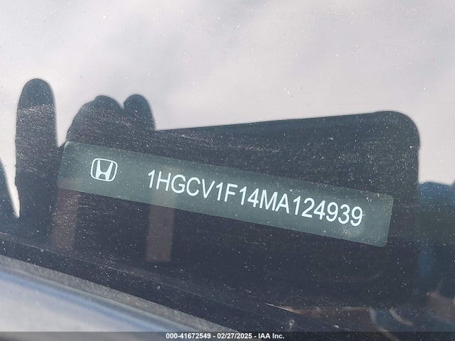 1HGCV1F14MA124939 Honda ACCORD LX