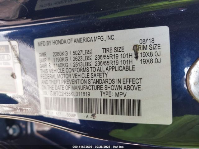 2019 ACURA RDX 5J8TC2H35KL011819 Photo 8