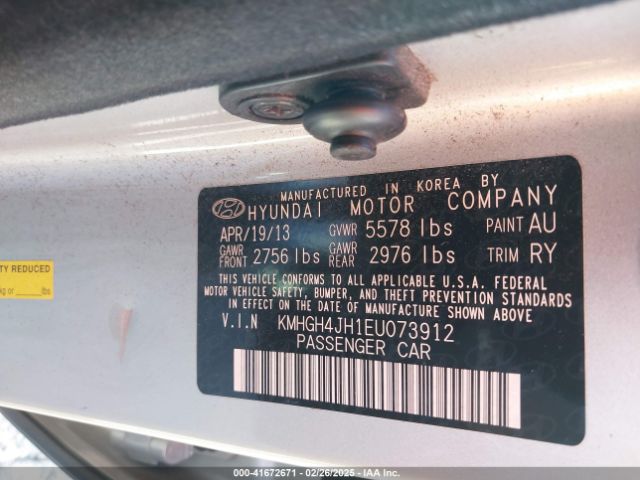 KMHGH4JH1EU073912 Hyundai Equus Signature
