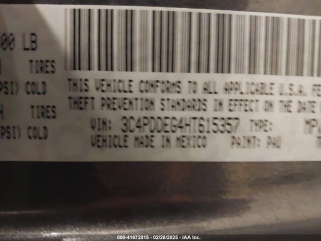 3C4PDDEG4HT615357 Dodge Journey Gt Awd