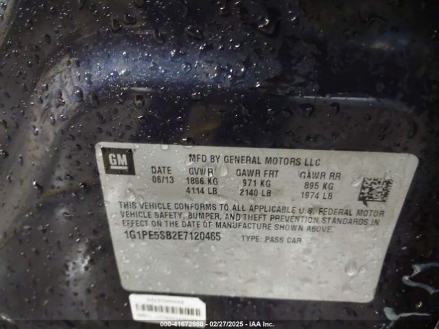 1G1PE5SB2E7120465 Chevrolet Cruze 2lt Auto