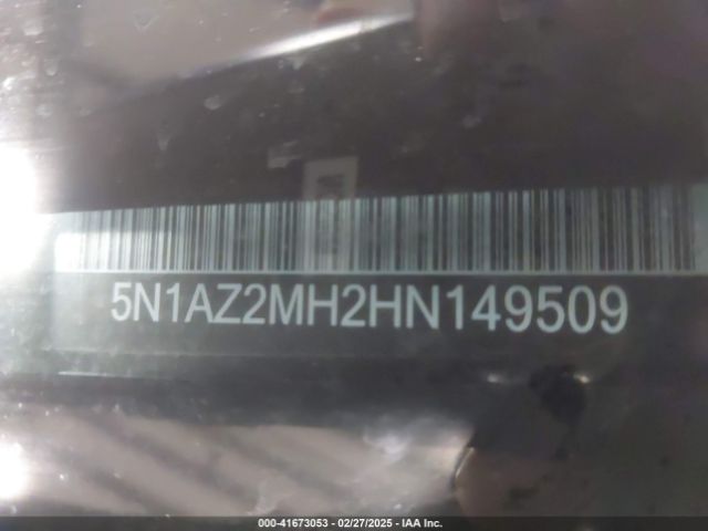 5N1AZ2MH2HN149509 Nissan MURANO S