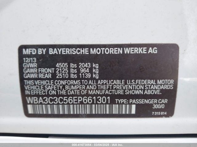 WBA3C3C56EP661301 BMW 320i Xdrive