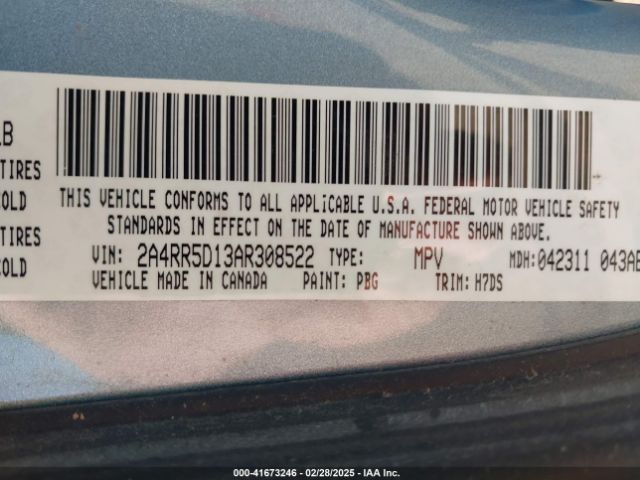 2010 CHRYSLER TOWN & COUNTRY 2A4RR5D13AR308522 Photo 8