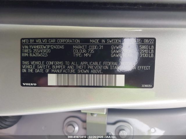 2023 VOLVO XC60 RECHARGE PLUG-IN HYBRID YV4H60DW3P1240046 Photo 8