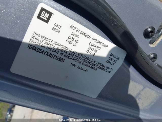 2004 CADILLAC DEVILLE 1G6KD54YX4U212934 Photo 8