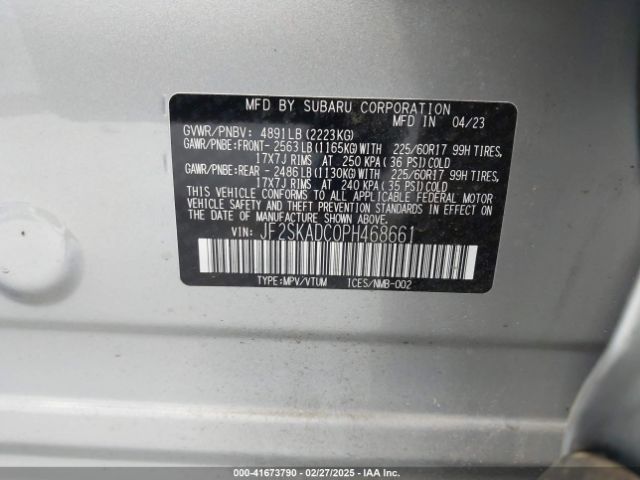 JF2SKADC0PH468661 Subaru Forester Premium