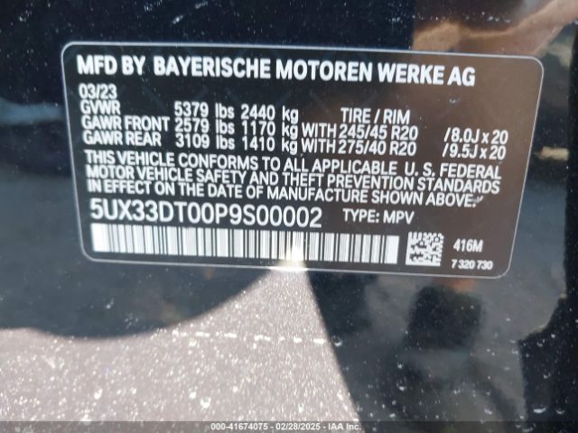2023 BMW X4 5UX33DT00P9S00002 Photo 8