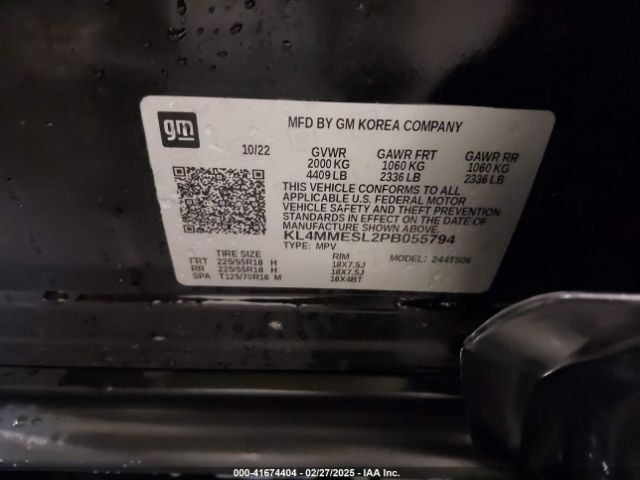 KL4MMESL2PB055794 Buick Encore Gx Select Awd