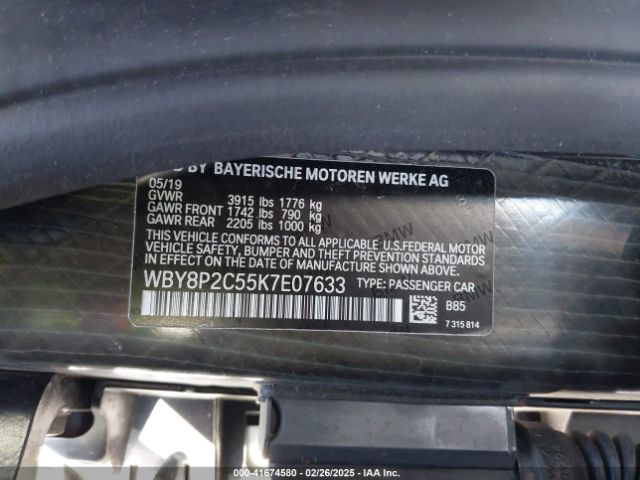 WBY8P2C55K7E07633 BMW I3 120ah