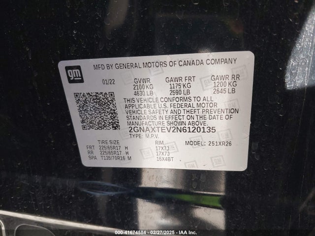 Chevrolet Equinox Awd 2fl 2022 2GNAXTEV2N6120135 Image 9