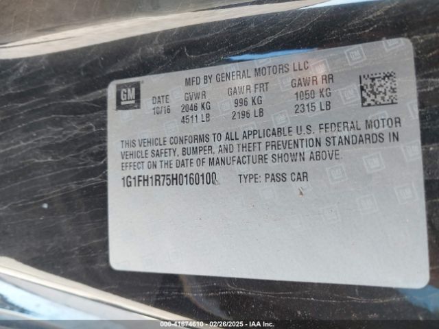 1G1FH1R75H0160100 Chevrolet CAMARO 2SS