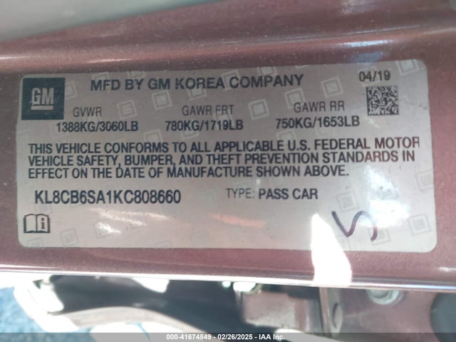 Chevrolet Spark Ls Cvt 2019 KL8CB6SA1KC808660 Image 9