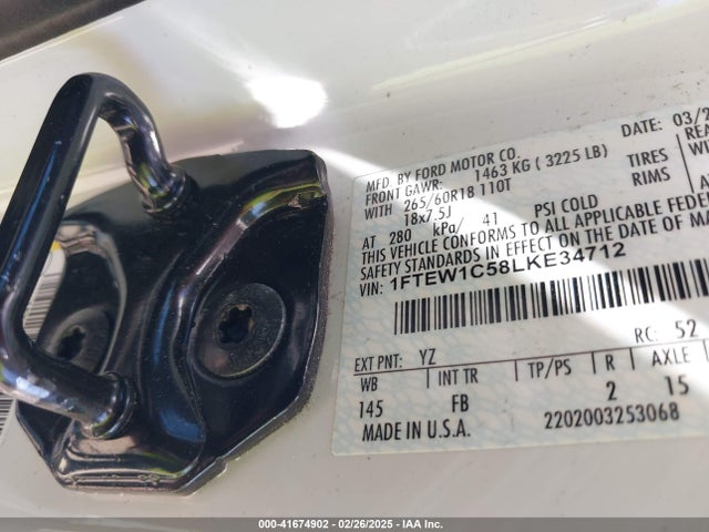 Ford F-150 Xlt 2020 1FTEW1C58LKE34712 Image 9