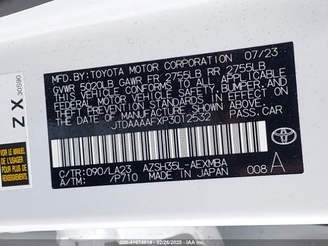 JTDAAAAFXP3012532 Toyota Crown Limited