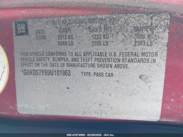 2009 CADILLAC DTS 1G6KD57Y69U101963 Photo 8