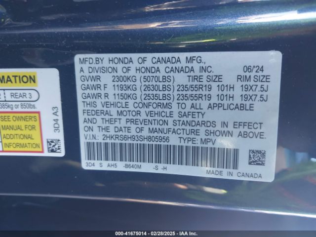 2025 HONDA CR-V 2HKRS6H93SH805956 Photo 8