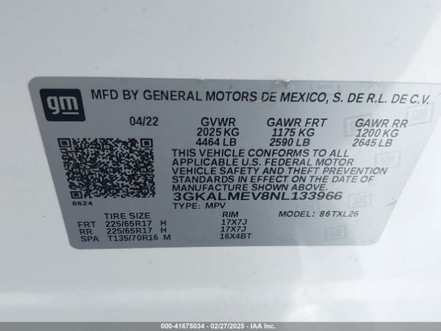 2022 GMC TERRAIN 3GKALMEV8NL133966 Photo 8