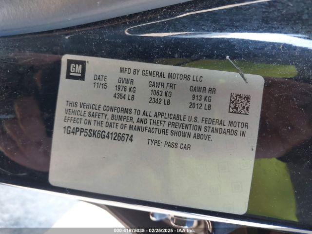 1G4PP5SK6G4126674 Buick Verano