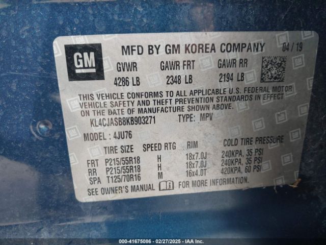 2019 BUICK ENCORE KL4CJASB8KB903271 Photo 8