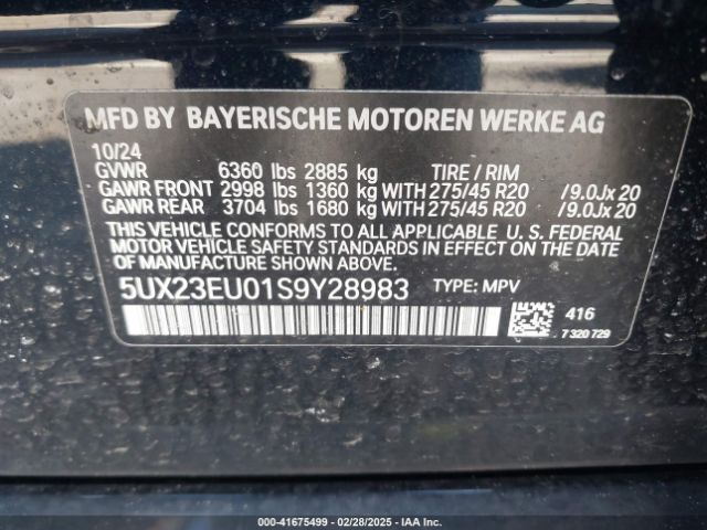 5UX23EU01S9Y28983 BMW X5 Xdrive40i