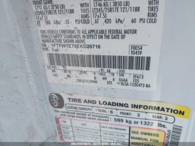 1FTFW1ET9EKD26716 Ford F-150 Xlt