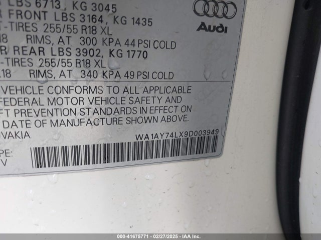 2009 AUDI Q7 WA1AY74LX9D003949 Photo 8