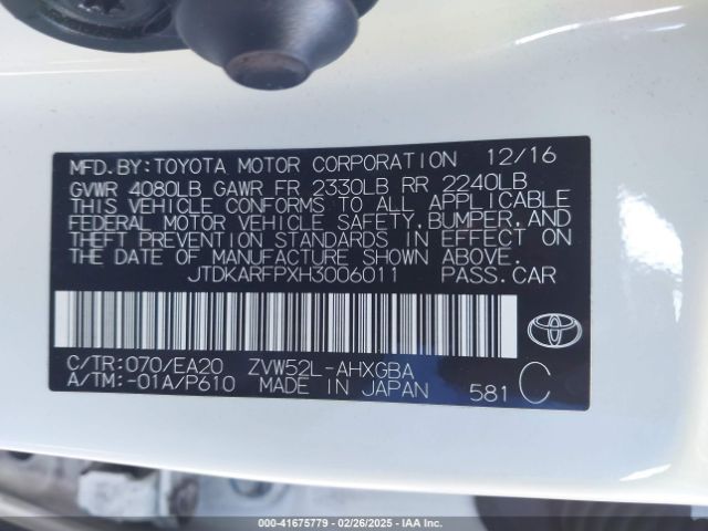 JTDKARFPXH3006011 Toyota Prius Prime Advanced