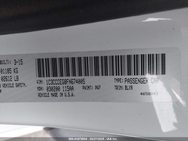 1C3CCCEG8FN674005 Chrysler 200 C