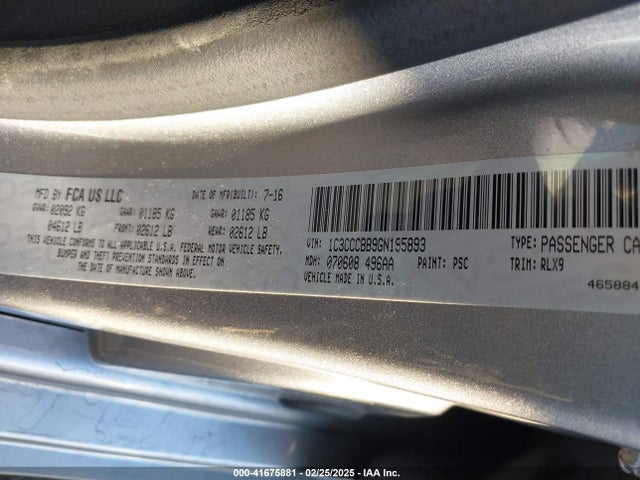 Chrysler 200 S 2016 1C3CCCBB9GN195893 Image 9