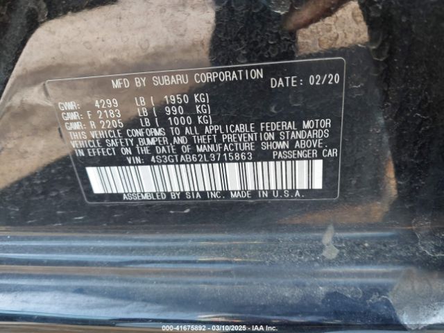 4S3GTAB62L3715863 Subaru Impreza 5-door