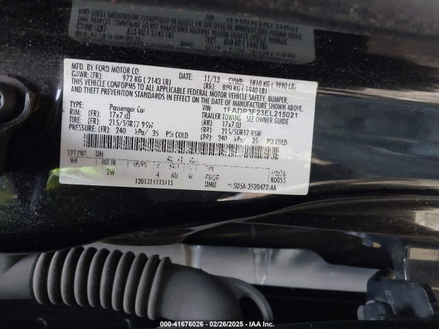 1FADP3F23EL215021 Ford FOCUS SE