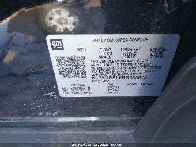 KL79MRSL6RB055042 Chevrolet Trailblazer Awd Lt