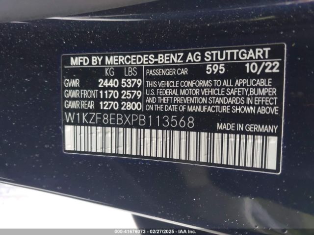 W1KZF8EBXPB113568 Mercedes-Benz E 350 4matic