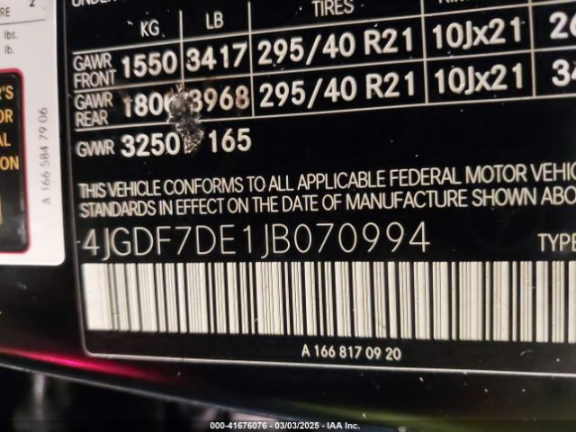 2018 MERCEDES-BENZ GLS 550 4JGDF7DE1JB070994 Photo 8