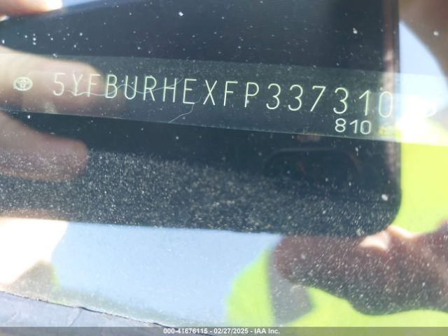 5YFBURHEXFP337310 Toyota Corolla L/le/le Pls/prm/s/s Pls