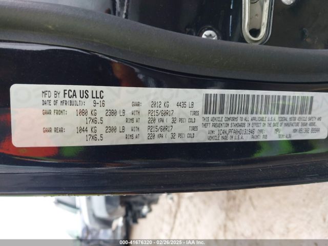 1C4NJPFA0HD131946 Jeep Patriot High Altitude Fwd