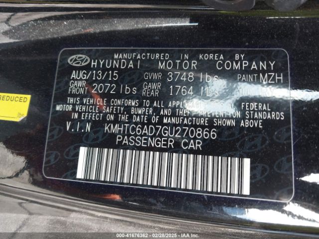 KMHTC6AD7GU270866 Hyundai Veloster