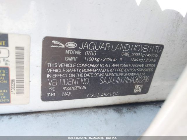 SAJAE4BV4HA962296 Jaguar Xe 35t Prestige