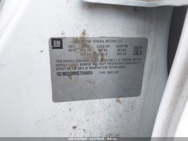 1G1BG5SM0G7304859 Chevrolet Cruze Premier Auto
