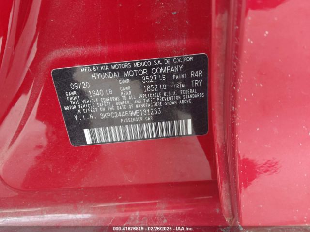 2021 HYUNDAI ACCENT 3KPC24A69ME131233 Photo 8