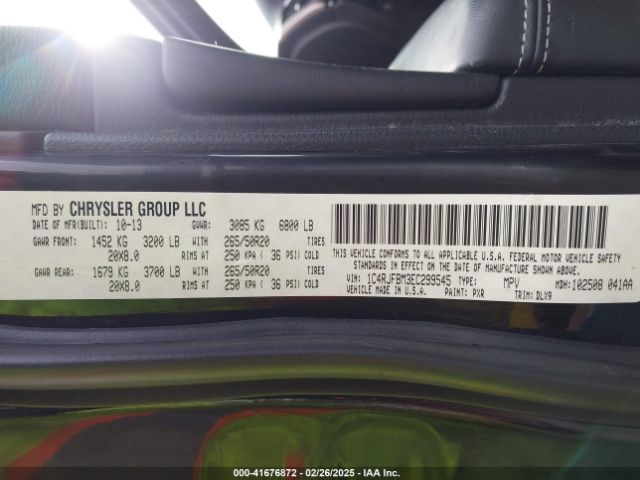 1C4RJFBM3EC299545 Jeep Grand Cherokee Limited