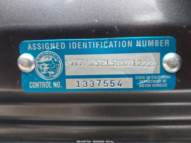 5TFAW5F15HX612228 Toyota Tundra 1794 5.7l V8