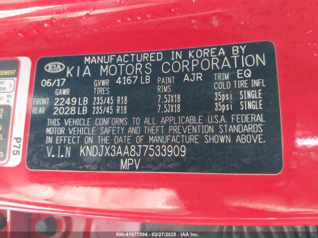 KNDJX3AA8J7533909 KIA Soul !