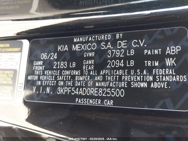 3KPF54AD0RE825500 KIA Forte Gt-line