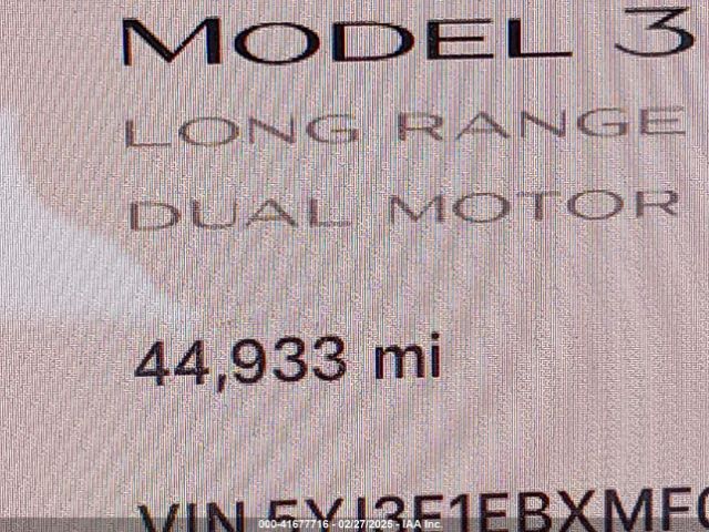 5YJ3E1EBXMF067548 Tesla Model 3 Long Range Dual Motor All-wheel Drive