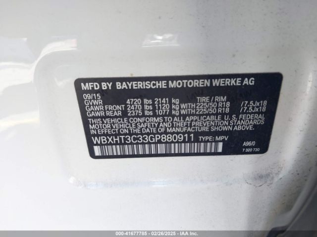 WBXHT3C33GP880911 BMW X1 Xdrive28i