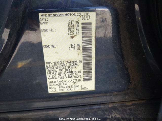 Nissan Altima 2017 1N4AL3AP1HC227786 Image 21