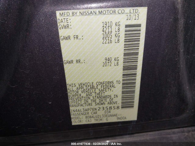 Nissan 2014 2014 1N4AL3AP7EN235858 Image 21
