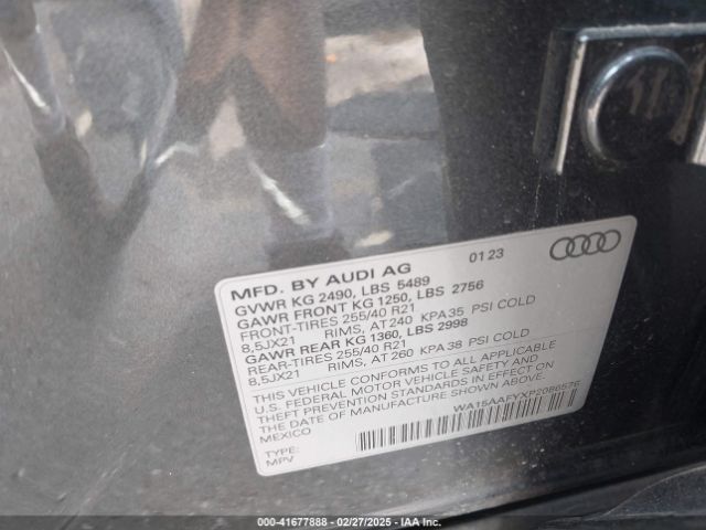 WA15AAFYXP2086576 Audi Q5 Sportback Premium Plus 45 Tfsi S Line Quattro S Tronic